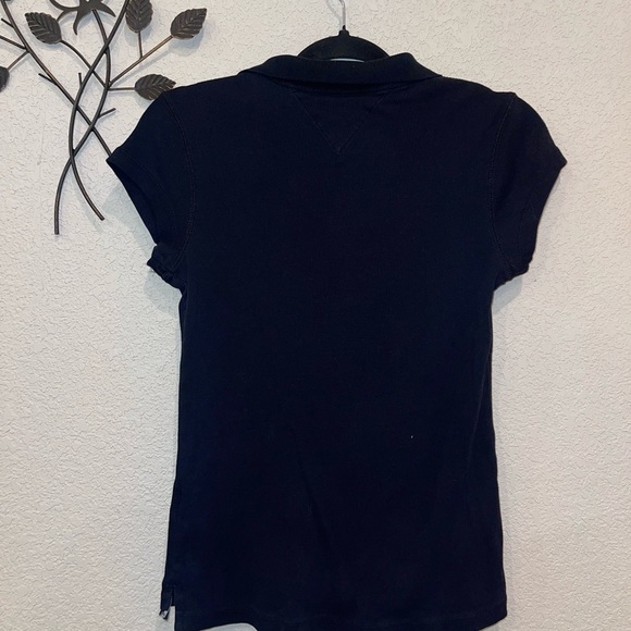 TOMMY Hilfiger Slim Fit Navy Polo Size Medium - Picture 7 of 8